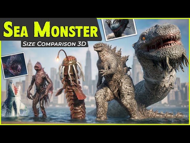 Sea Monsters Size Comparison 2026 | Godzilla vs Giant Sea Creatures | Biggest Sea Monster