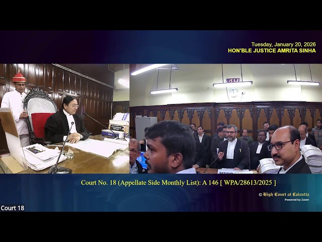 20 January 2026 | Court No. 18 | Live Streaming of the Court proceedings