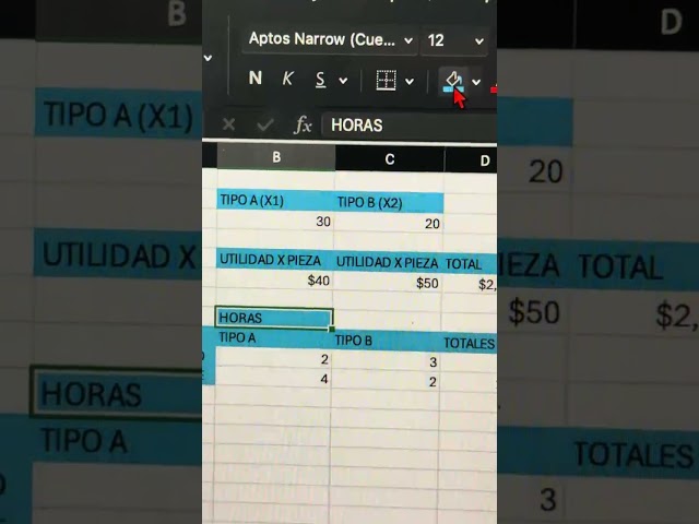 Actividad 6. Método Simplex, uso de excel, uso de software (resolver ejercicios, )