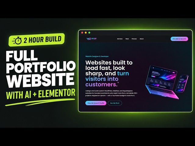 I Built a Portfolio Website Using ChatGPT, Claude & Elementor