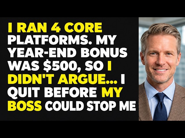 I Ran Four Enterprise Platforms. My Year-End Bonus Was $500—So I Quit