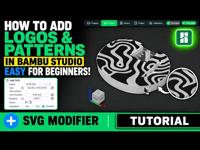 How to Add Logos & SVG Patterns in Bambu Studio (Tutorial)