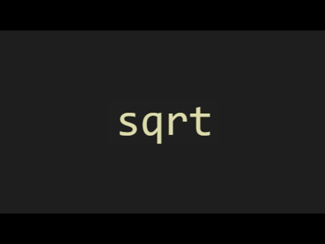 Recreating a sqrt function in js