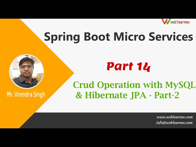 Spring Boot And Mysql Hibernate JPA implementation Crud Operation | Part 14