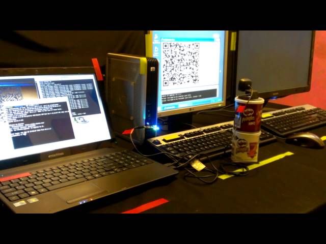 TCXf Demo - IP networking over Screen and Keyboard!