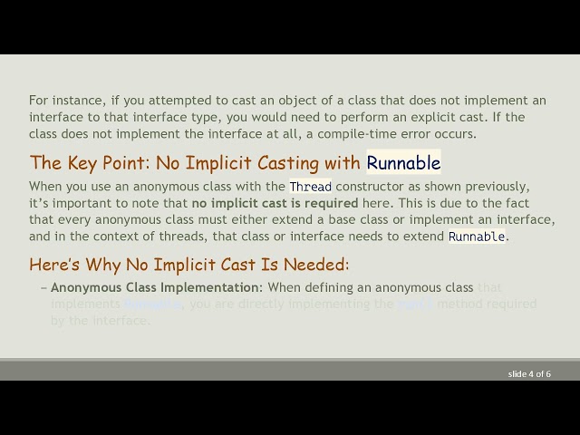 Understanding Implicit Casting with Anonymous Classes in Java Threads