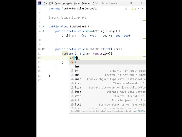 Bubble Sort: Sorting Algorithm | Java