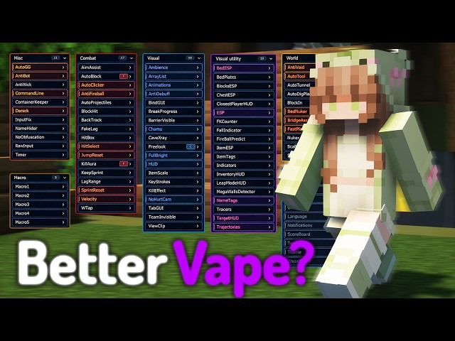 This Hybrid Client is better than Vape V4? | Scaffold, Anti-void, bridge-assist, killaura and more!