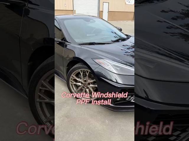 Behind The Scene Installation Snippet of Windshield Protection Film (WPF) on Corvette in Napa
