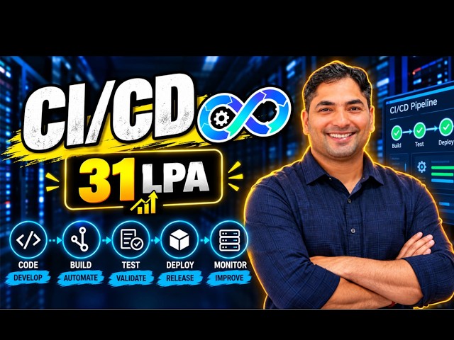 CI/CD Pipeline Masterclass 2026 🔥 | Jenkins, GitHub Actions, GitLab CI, Argo CD | 31 LPA