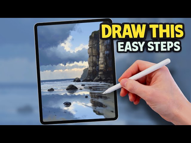 Paint a Dramatic Coastal Landscape in Procreate | Step-by-Step Tutorial