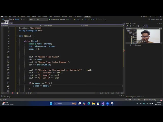 BST/24/B1/52 | CLI-Based C++ Program Object Oriented Programming