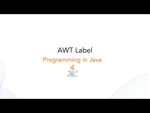 AWT Label in java
