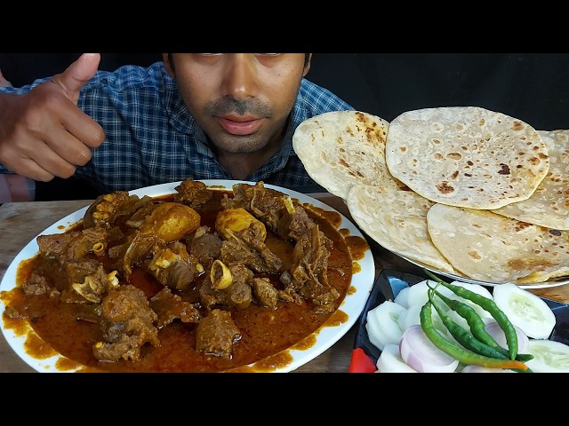 TODAY I TRIED Gali-Wali Mutton Kadai at Home! 🍗 Soft Paratha + Salad ASMR MUKBANG SHOW