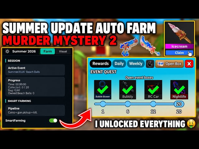 Best Mm2 Script 2026! 🌊⛱️ SUMMER UPDATE AUTO FARM SCRIPT | MURDER MYSTERY 2 SCRIPT | KEYLESS! 