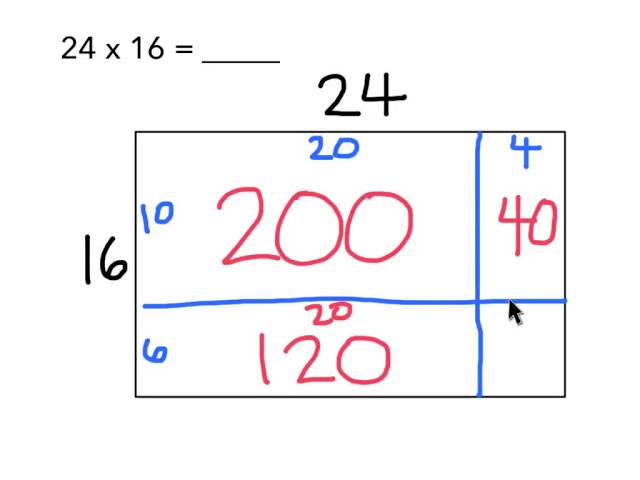 Using Arrays to Multiply 2-Digit by 2-Digit Numbers