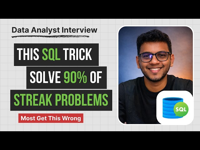 Advanced SQL Interview Question | Solve Streak Problems with This Logic [Real Interview Question]