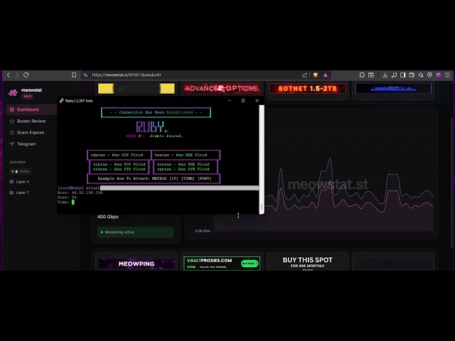 RUBY C2 vs DSTAT | Best C2 / Botnet / Api and Raw Power
