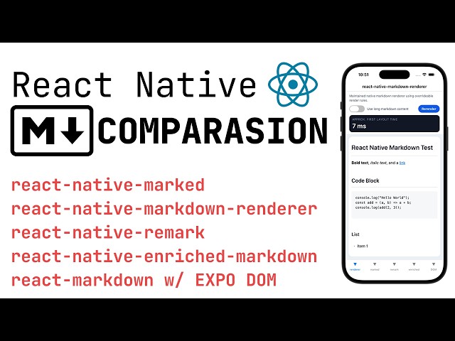 [2026] Whats the best way to render MARKDOWN in React Native?