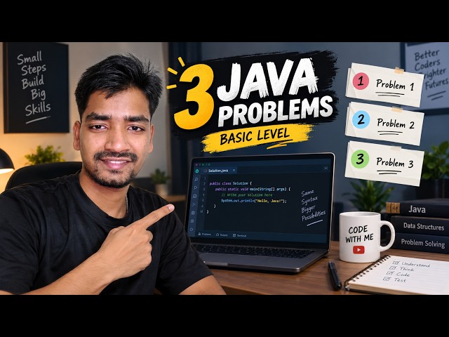 🚀 3 Java Coding Problems for Beginners | Basic Java Programs with Solutions | Placement Preparation