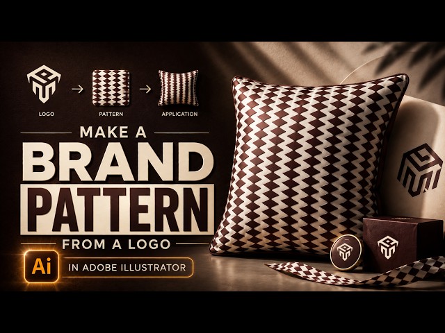 How to Make a Brand Pattern from a logo in Adobe Illustrator | Full Tutorial
