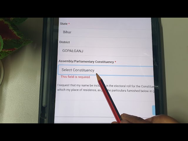 Assembly/Parliamentary Constituency | How to Select Your Constituency Name