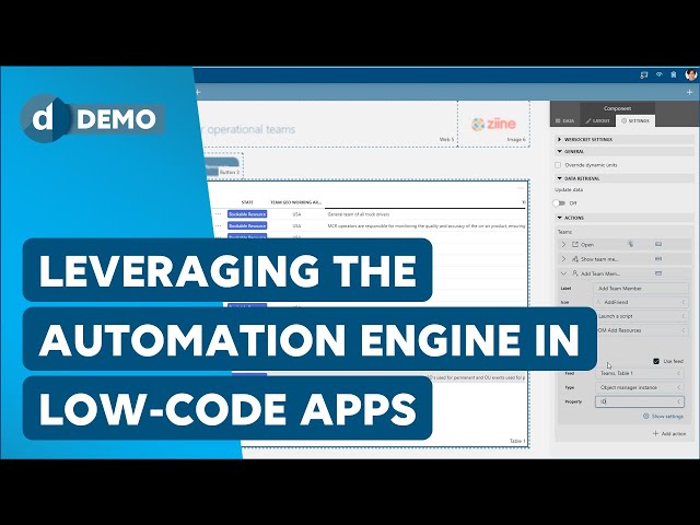 Leveraging the Automation Engine in Low-Code Apps