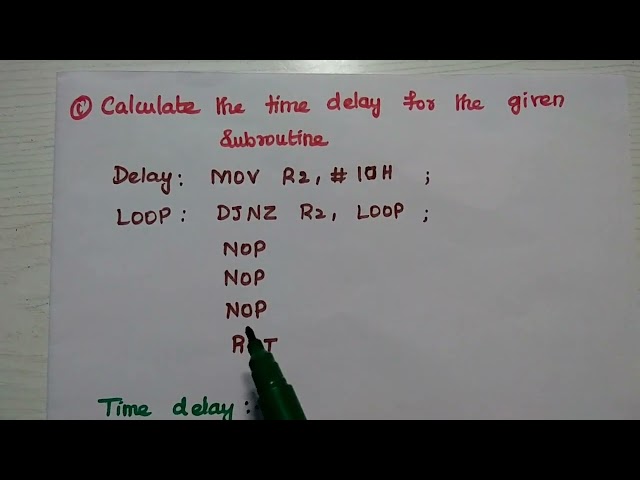 Time Delay Calculation of 8051 Microcontroller - MPMC