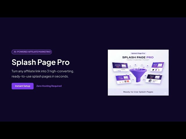 Splash Page Pro Review   Create High Converting Affiliate Splash Pages Fast