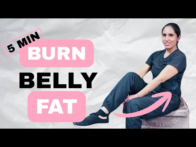 5 Min Seated Belly Fat Workout | Easy Home Exercises for Beginners & Overweight