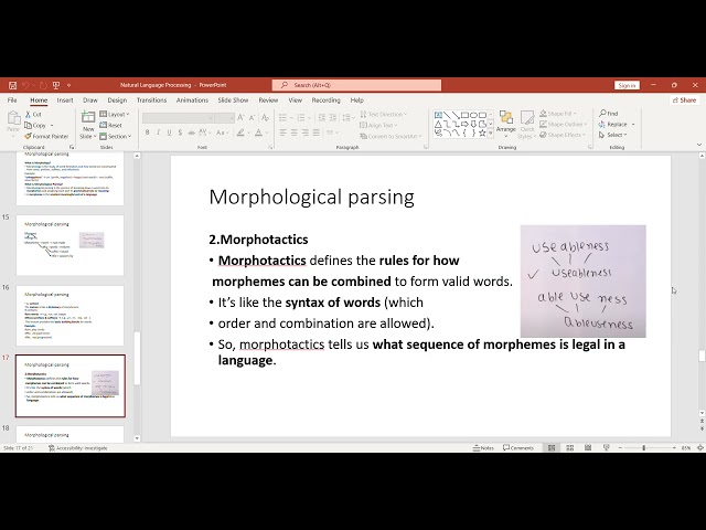 Morphological Parsing(NLP)