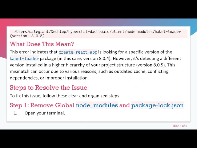 How to Fix the babel-loader Error When Creating a React App