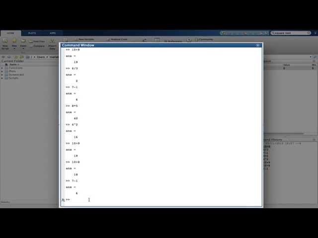 01 The MATLAB desktop