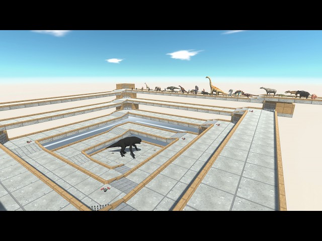 Spiral Downhill Race With Dark Units Trap - Animal Revolt Battle Simulator