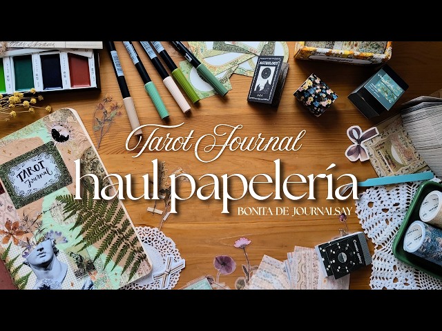 Create a Tarot Journal cover with me using beautiful stationery supplies ✍🏼 Journalsay Haul