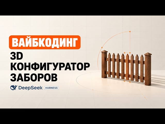 Вайб-кодим стартап: 3d конфигуратор заборов . Пробуем DeepSeek Harness #6