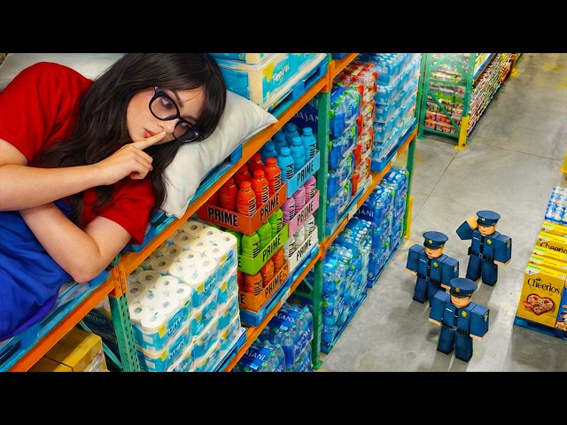 I Secretly Lived in A Grocery Story in Roblox...