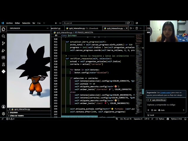 Explicación Quiz interactivo en Python! 🧑🏽‍💻