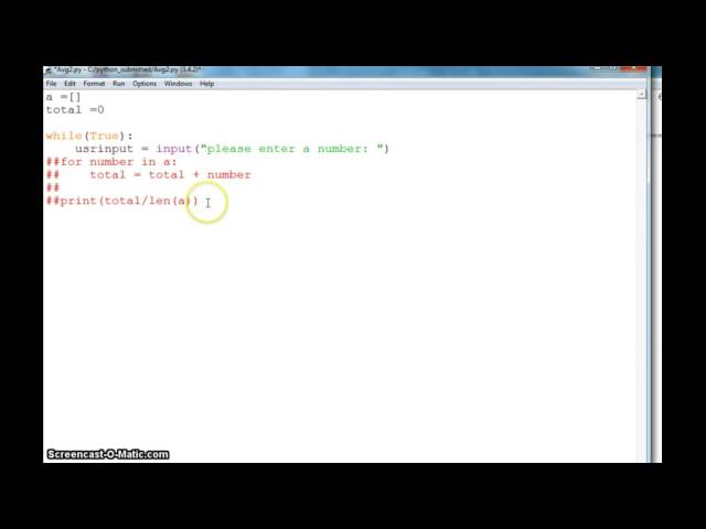 Taking Averages of User Input Help