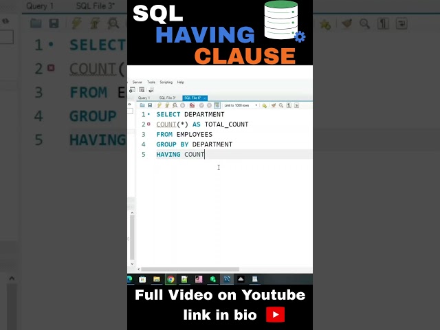 How do you find departments with more than 5 employees using SQL? 🤔 #sql