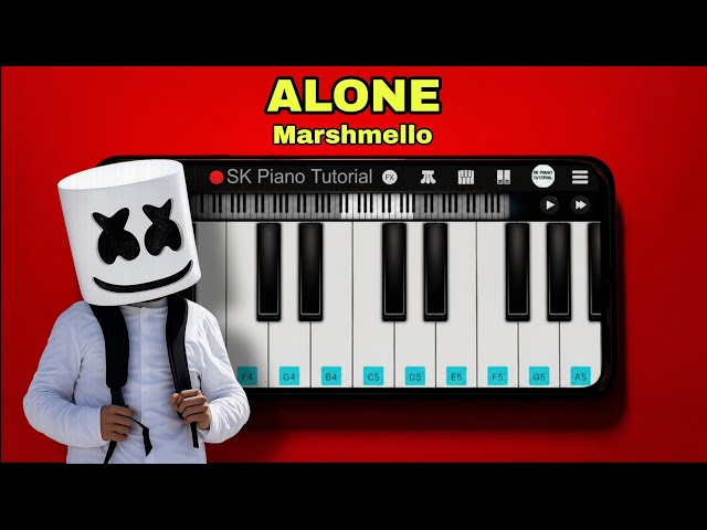 🎹 ALONE (PIANO TUTORIAL) Perfect Piano App | Marshmello