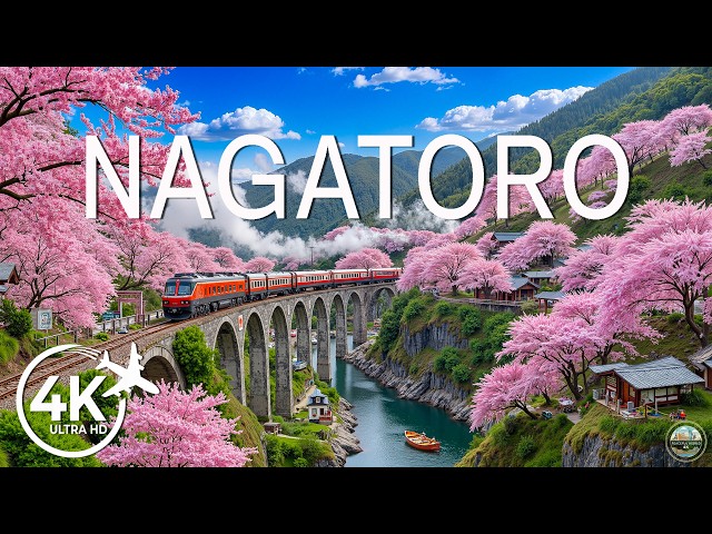 Nagatoro Spring 4K 🌸 Discover Cherry Blossoms, Emerald Rivers & Peaceful Mountain Scenery