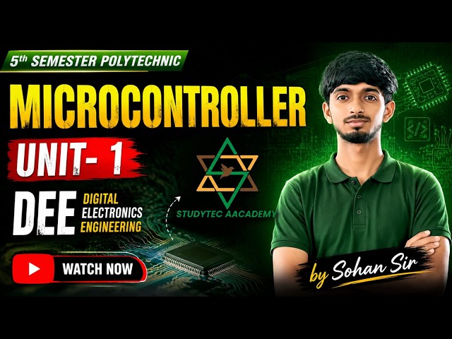 Microcontroller Unit-1, Lec-1 | 5th semester | DEE by Sohan sir