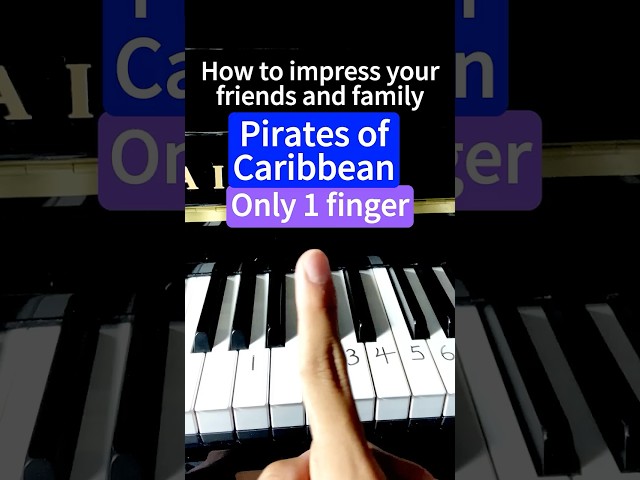 He's a pirate - easy piano tutorial