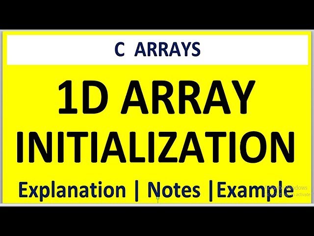 ARRAY INITIALIZATION IN C PROGRAMMING