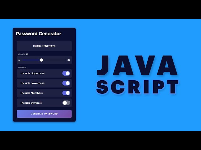 Random Password Generator with HTML CSS JavaScript