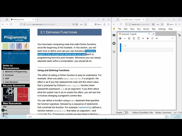 Princeton IntroCS (Python) Lesson2.1 - Functions (Complete)