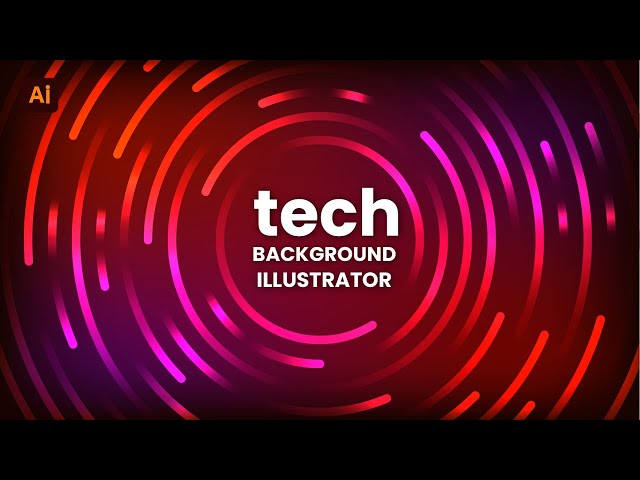 Abstract Technology Circle Background in Adobe Illustrator CC 2021