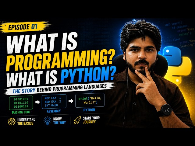 What is Programming? And Why Do We Need Python? | Python Masterclass #1