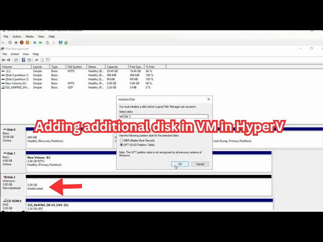 How to add additional disk in virtual machine in HyperV